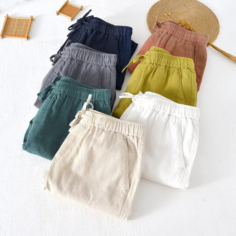 Laurino Cotton Linen Shorts